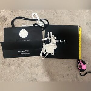 Chanel Box with White Camellia Ribbon